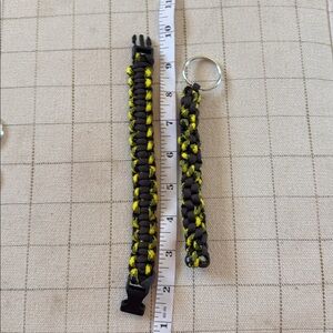 Handmade Paracord Bracelet and Keychain Set